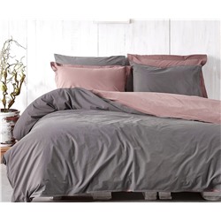 2 сп. Евро Комплект Постельного Белья Cotton Saten Basic Antrasit XL - EcoCotton