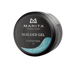 Manita Professional Гель моделирующий для ногтей с хлопьями юки / Builder Gel Euphoria №04, 15 мл