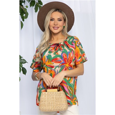 Блуза Маргоша (бежево-оранжевая) Б13154-16М