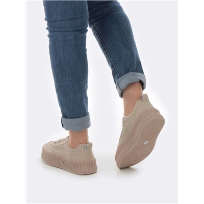 05-P8201-2 DK. BEIGE Кроссовки женские (натуральная кожа)