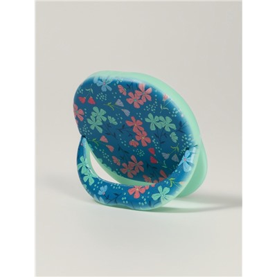 Зеркало карманное «Узор», с подставкой, 8×8 см, синее