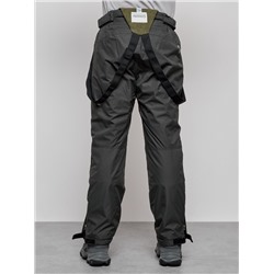 Полукомбинезон утепленный мужской зимний горнолыжный цвета хаки 7507Kh