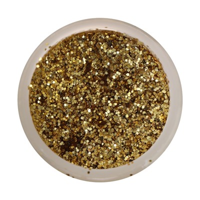 Декоративные блёстки LUXART LuxGlitter (сухие), 20 мл, золото крупное
