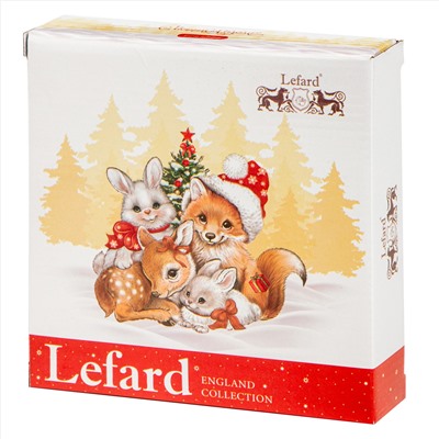 БЛЮДО LEFARD "С НОВЫМ ГОДОМ!" В ФОРМЕ ЗВЕЗДЫ 17,5*17,5*3,5 СМ КРАСНОЕ (КОР=36ШТ.)