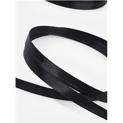 Лента атласная, 6 мм, 23±1 м, чёрная №39