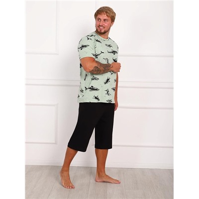 Пижама мужская Рипстер / зеленый
