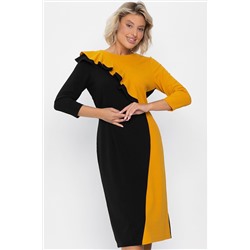 Платье Эванесса (черно-желтое) П12748-35М