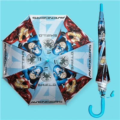 Зонт-трость для мальчика с мультгероями полуавтомат Арт 001/1