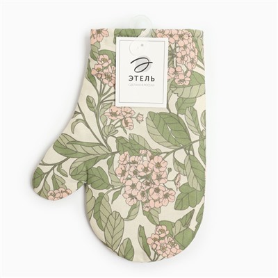 Варежка-прихватка "Этель" Spring garden 20х27см,100% х/л,саржа 190 г/м2