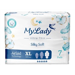 My Lady Ультратонкие прокладки Silky Soft XL. Мягкость шелка (нетканный). Длина 32см
