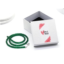 Бусы из натуральной Шпинели зеленой диски, 48см, 50г