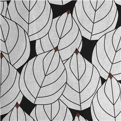 Постельное бельё Этель дуэт "Black leaves" 143х215 см 2 шт, 220х240 см, 70х70 см 2 шт, поплин, 125 г/м2