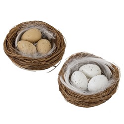 GAEM Набор из 2-х изделий декоративных "Гнездо пасхальное" (6,5*2), L14 W2,5 H15 см