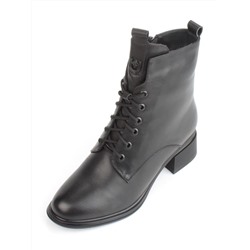 04-M3-H239 BLACK Ботинки зимние женские (натуральная кожа, натуральный мех)