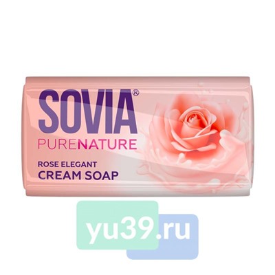 Мыло туалетное SOVIA Rose Elegant твёрдое 140гр