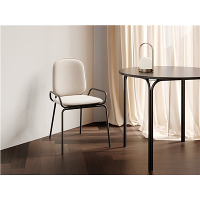 Стул Ror, 2 Frame, велюр, черный/бежевый