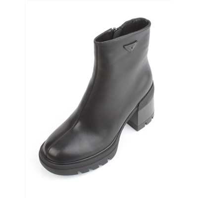 04-M3153-3570-42M-11 BLACK Ботинки зимние женские (натуральная кожа, натуральный мех)