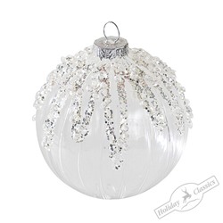 Шар "Ледяной купол" (стекло прозрачное) 8 см