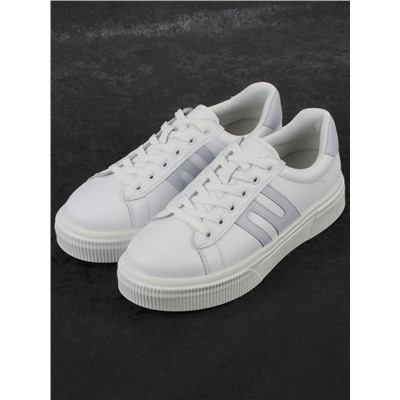 03-YC380-1 WHITE Кроссовки женские (натуральная кожа)