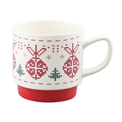 Набор из четырех кружек Knitted tale из коллекции New Year Essential, 380 мл