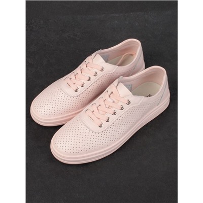 05-PDXL143-3 PINK Кроссовки женские (натуральная кожа)