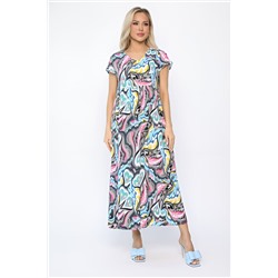 Платье Летние деньки (серо-голубое) П13652-18М