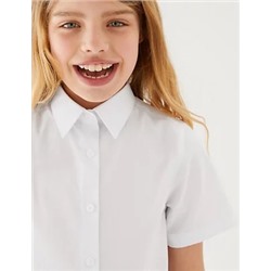 3pk Girls' Longer Length Easy Iron School Shirts (4-18 Yrs)