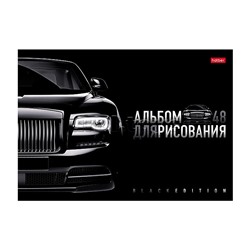 Альбом для рисования 48л. "Black Edition" А4ф, пластиковая обложка, на скобе