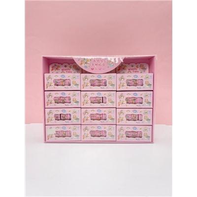 Набор декоративного скотча 4 шт. "Cute ballon" pink, шоу-бокс 12 шт.