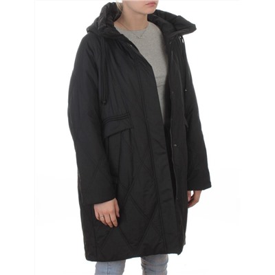 8010 BLACK Куртка демисезонная женская (100 гр. холлофайбер)