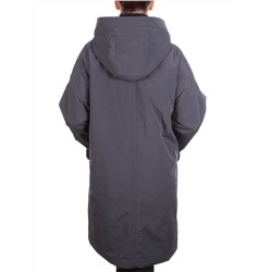 ZW-2306-C GRAY/PURPLE Пальто демисезонное женское (100 гр. синтепон) BLACK LEOPARD