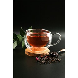 Кружка с двойными стенками Magistro «Лиди. Дуо», 200 мл, 12×9.5×6.5 см, стекло, прозрачная