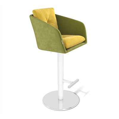 Стул барный SHT-ST43-2/S128
                        фисташковый десерт / хром / белый муар