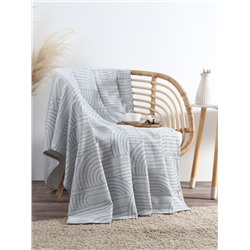 Плед «Этель» Cotton 150×240 см, синий, хлопок100%