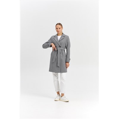 Пальто женское демисезонное 25570 (пепельный/ёлочка)
