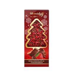 Шоколад молочный с добавлением кусочков сушеной клубники (ЕЛОЧКА) 80 г