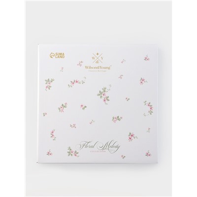 Тарелка глубокая WY Spring flowers, 220 мл, d=21.5 см, фарфор, белая