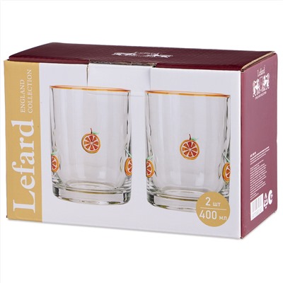 НАБОР СТАКАНОВ "FRUITY ORANGE" ИЗ 2 ШТ. 400 МЛ