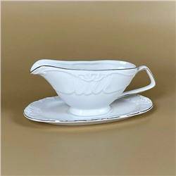 109-264 Соусник с блюдцем КРОКУС ЗОЛОТО в под.уп.(х12)Фарфор