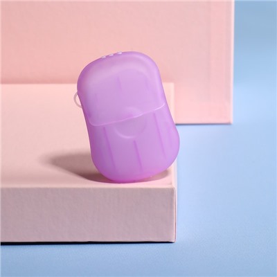 Мыло листовое, в пластинах, 18 (± 2) шт., в футляре, цвет сиреневый