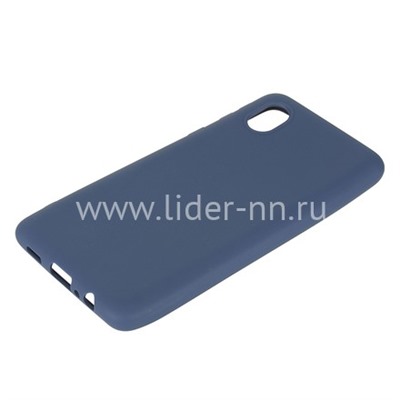 Задняя панель для Samsung Galaxy  A01 Core Силикон матовый (синяя)