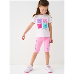 Леггинсы укороченные для девочки, 2 пары в комплекте