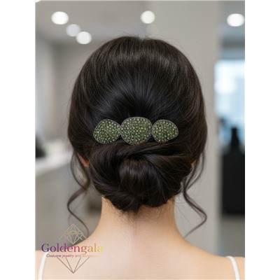 Заколка автомат для волос со стразами «Блеск элегантности» ЭЛЗ15/02