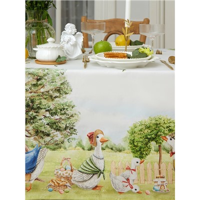 Скатерть Этель Family picnic, 150×110 см +/-3 см с ВГМО, 100% хлопок, саржа 190 г/м²