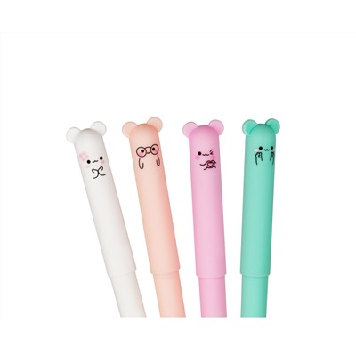 Ручка гелевая стираемая MESHU "Pretty Cutes" синяя, 0,5мм, корпус ассорти