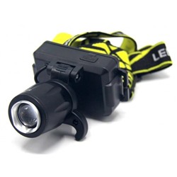 Фонарь налобный MX-W2-1 Т6 металлический+акуммулятор+зарядка Micro+ZOOM +3 режима  оптом