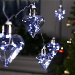 УЦЕНКА НИТЬ ROSA. 3 м, с насад. "Лампочки кристалл" 5 см, IP20, Н.С. LED-80-12V, 8 режимов, БЕЛЫЙ 69