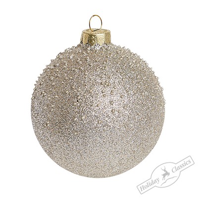 Шар "Серебряная феерия" (стекло) 8 см