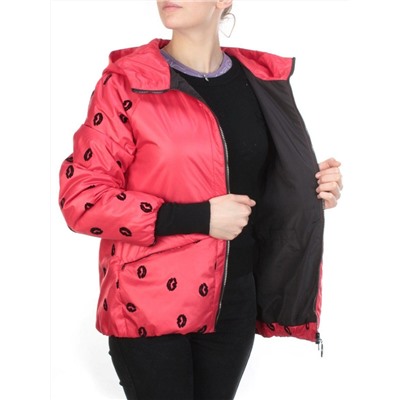 ZW-2166-C RED Куртка демисезонная женская BLACK LEOPARD (100 гр.синтепона)