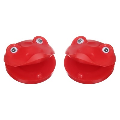 Погремушка Крошка Я «Лягушата», кастаньеты и перкуссионный маракас, 3 шт., красный